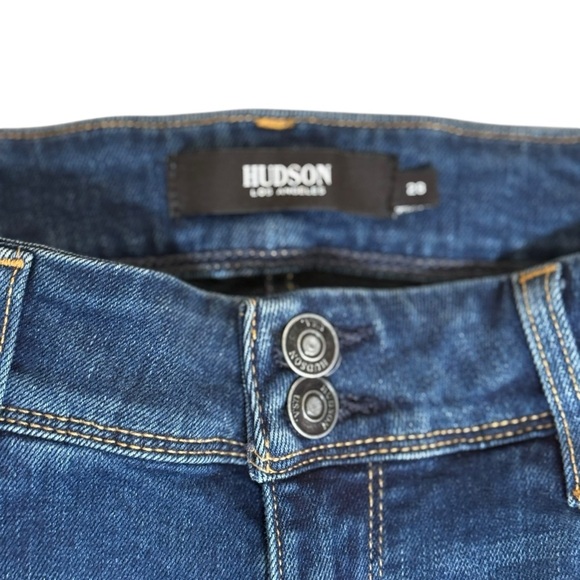 Hudson Collin Midrise Skinny Jeans Size 28 Flap Pockets Stretch Casual Designer - Picture 3 of 11